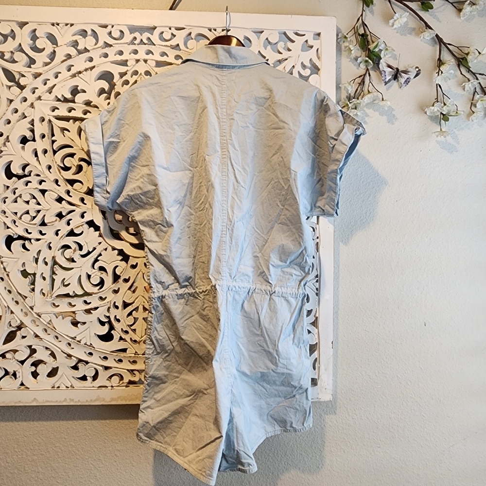 PISTOLA MEG FRONT ZIP UTILITY ROMPER SKY BLUE SIZE MEDIUM - Picture 10 of 12